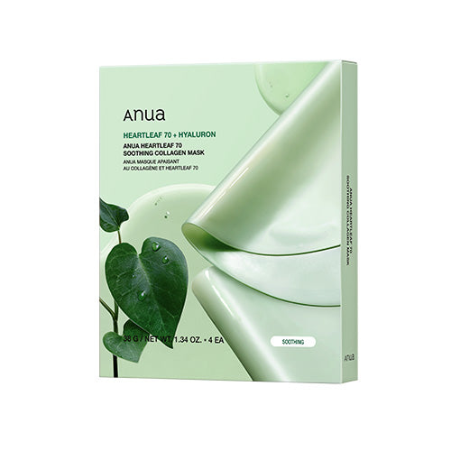 [ANUA] HEARTLEAF 70 SOOTHING COLLAGEN MASK 38G (1EA)*4SET