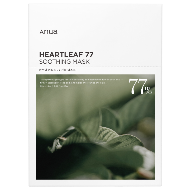 [ANUA] HEARTLEAF 77% SOOTHING SHEET MASK 25ML_(10PCS)