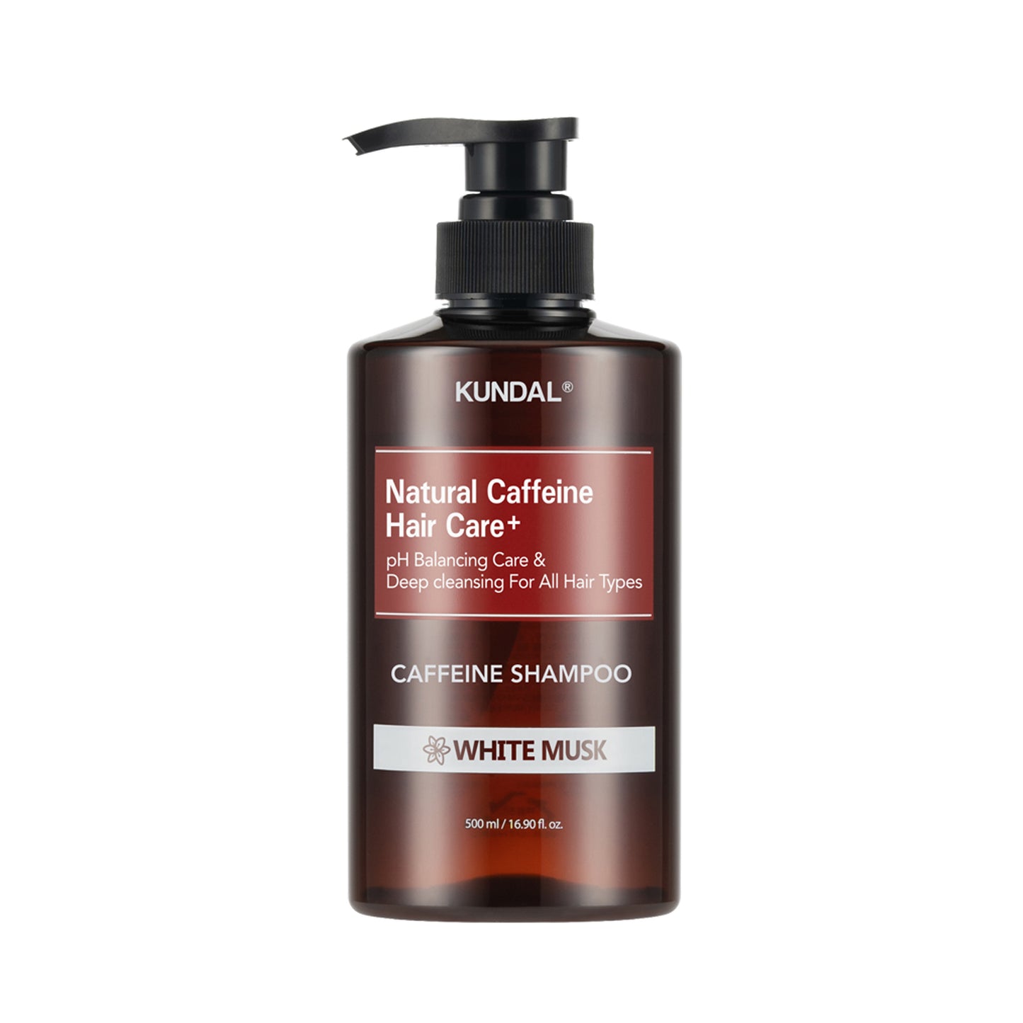 [KUNDAL] Caffeine Shampoo 500ml - White Musk