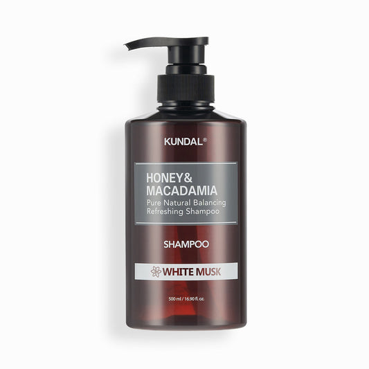 [KUNDAL] Honey & Macadamia Nature Shampoo 500ml - White Musk