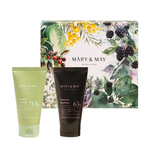 [MARY&MAY] Soothing Gel Cream+Idebenone Blackberry Cream Duo Set