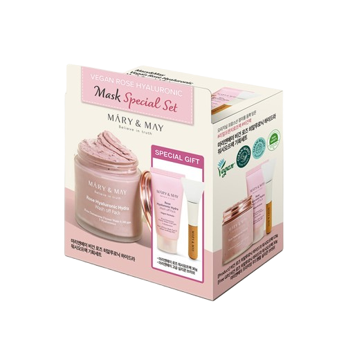 [MARY&MAY] Vegan Rose Hyaluronic Mask Special Set (125g+30g)