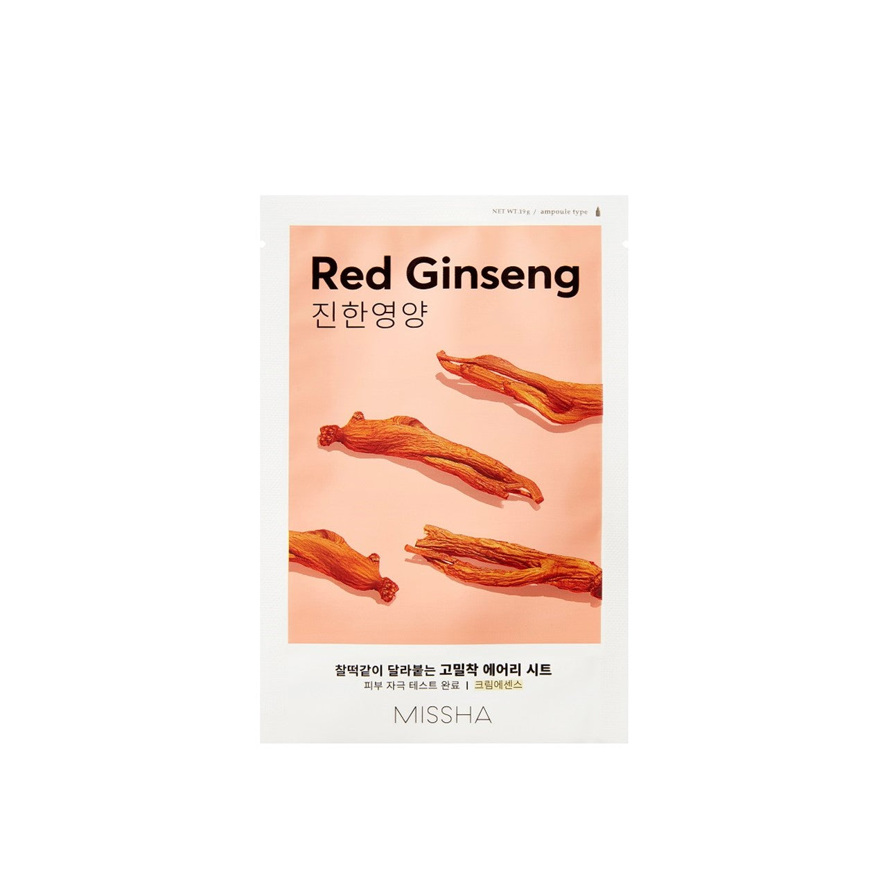 [MISSHA] Airy Fit Sheet Mask [Red Ginseng] 19g