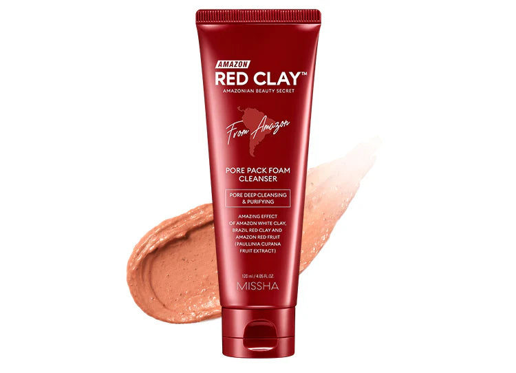 [MISSHA] Amazon Red Clay¢â Pore Pack Foam Cleanser 120ml