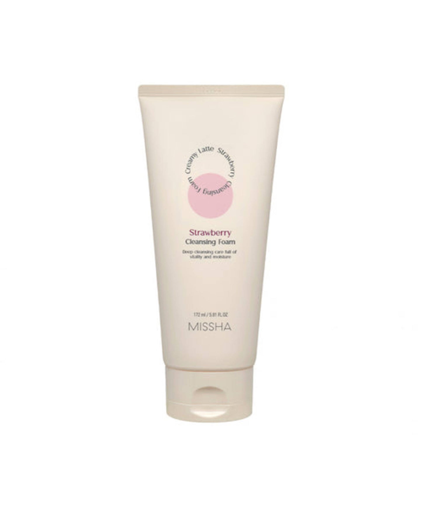 [MISSHA] Creamy Latte Cleansing Foam [Strawberry] R 172ml