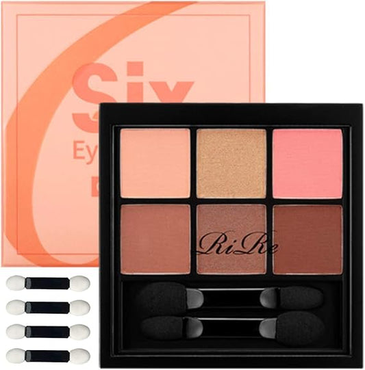 [RIRE] Six Eyes Palette 8.4g #Coral Mood