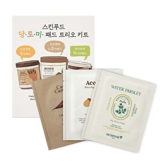 [SKINFOOD] DANG.TO.MI. PAD TRIO KIT (CARROT+ACORN+PANTOTHENIC PADS)