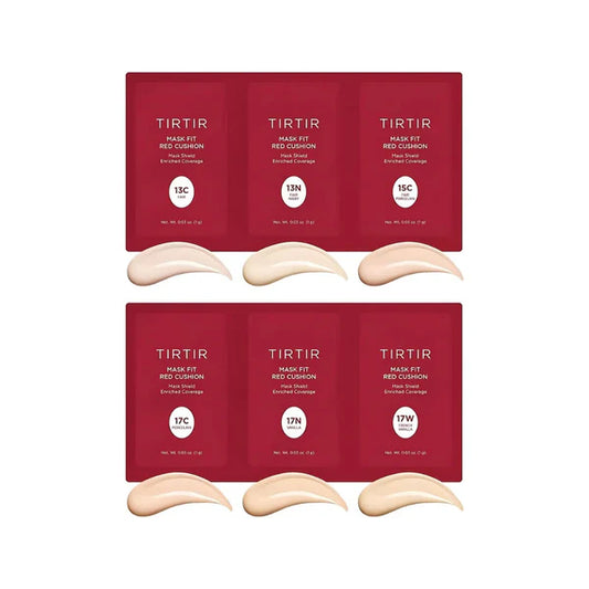 [TIRTIR] MASK FIT RED CUSHION 6 SHADE TRIAL KIT 1g*6EA(13C-17W) - Light