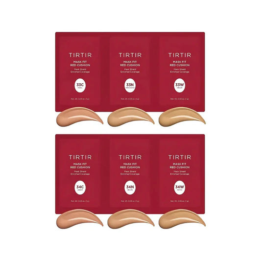 [TIRTIR] MASK FIT RED CUSHION 6 SHADE TRIAL KIT 1g*6EA(33C-34W) - Medium Deep