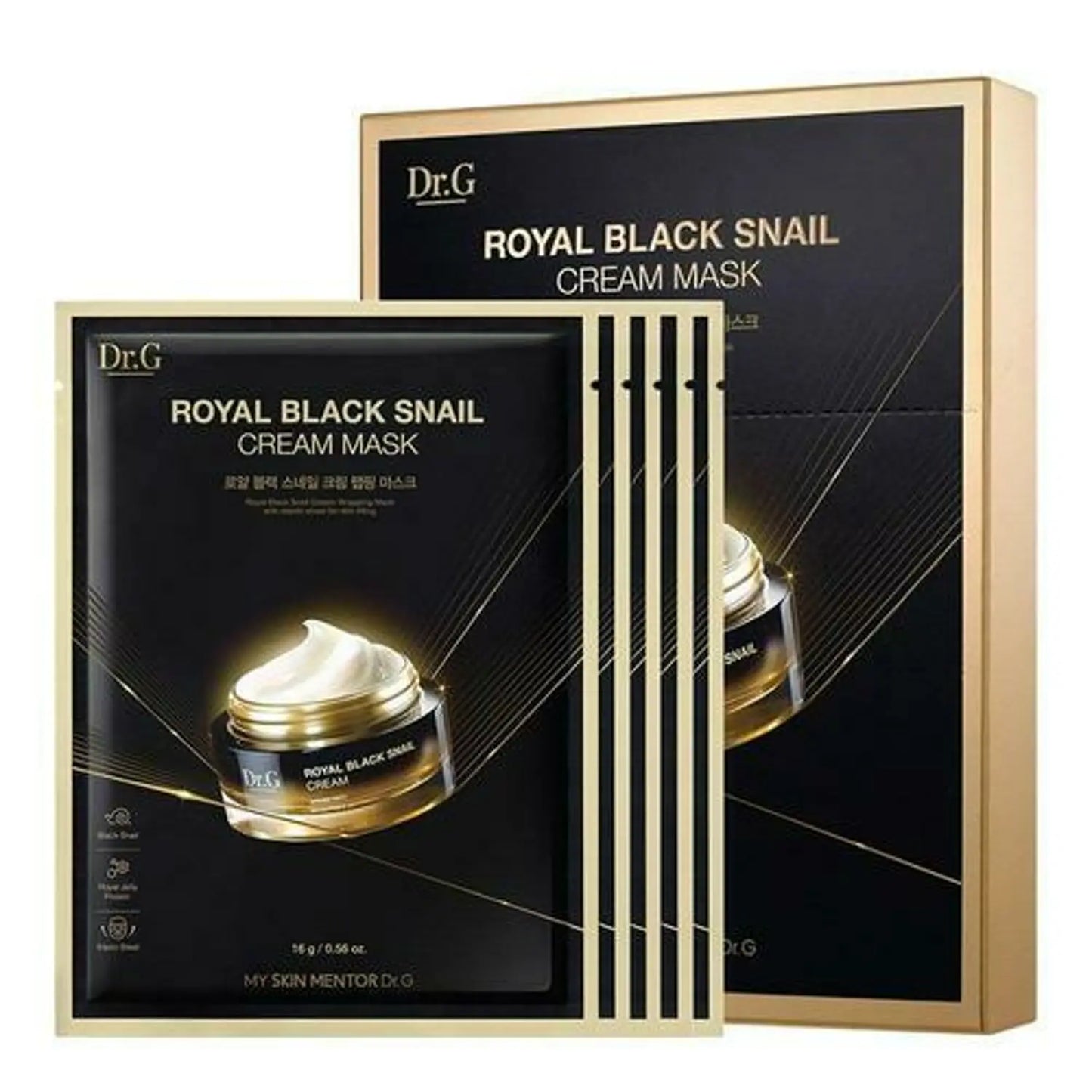 [DR.G] ROYAL BLACK SNAIL CREAM MASK_5P