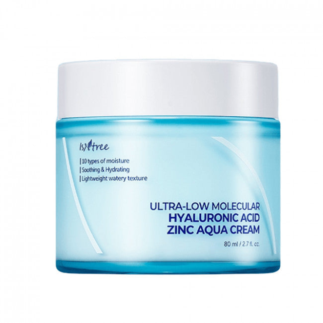 [ISNTREE] ULTRA-LOW MOLECULAR HYALURONIC ACID ZINC AQUA CREAM 80ml